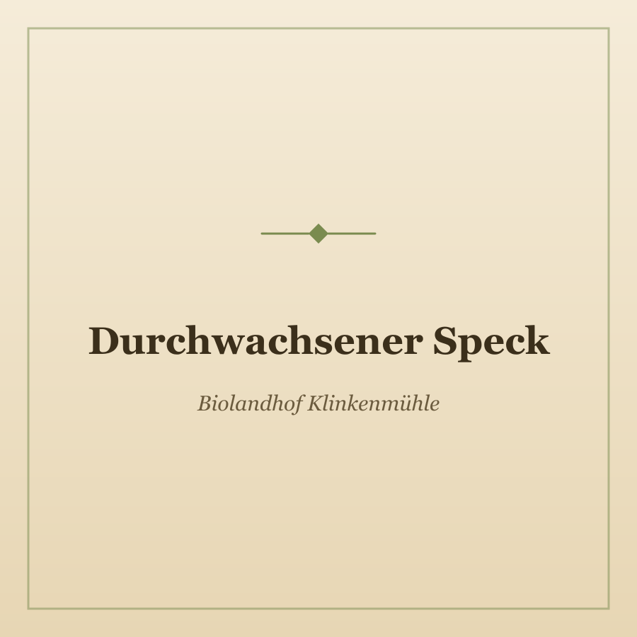 Durchwachsener Speck