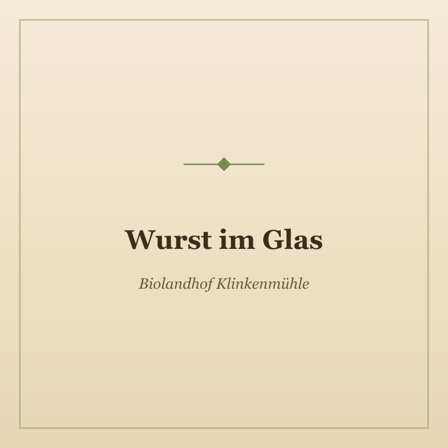 Wurst im Glas