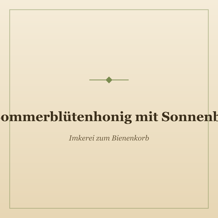 Sommerblütenhonig mit Sonnenblume