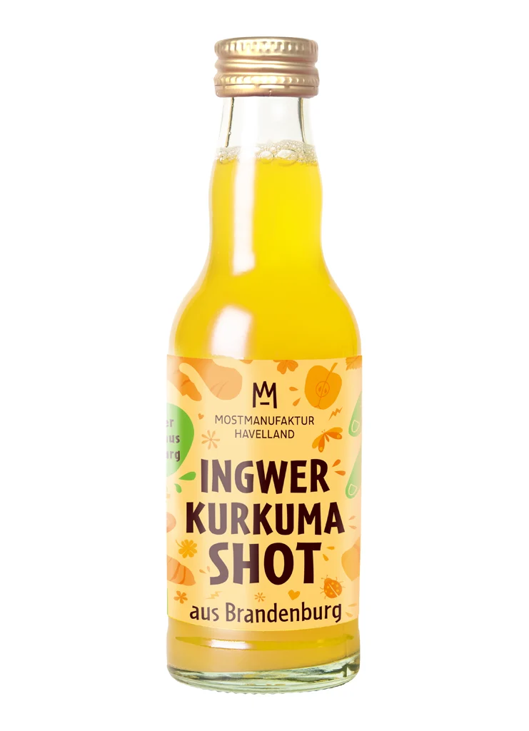 Kurkuma-Ingwershot mit Pfeffer