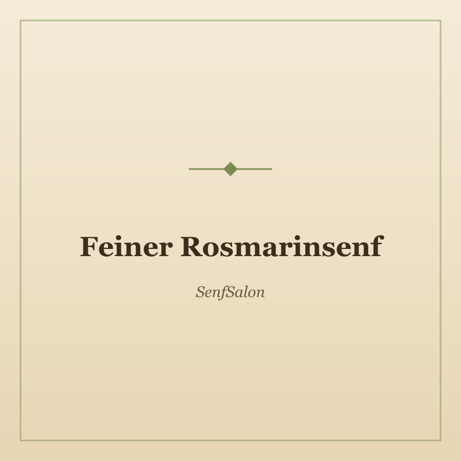 Feiner Rosmarinsenf