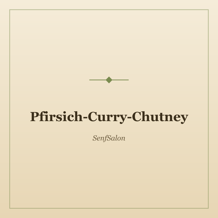 Pfirsich-Curry-Chutney