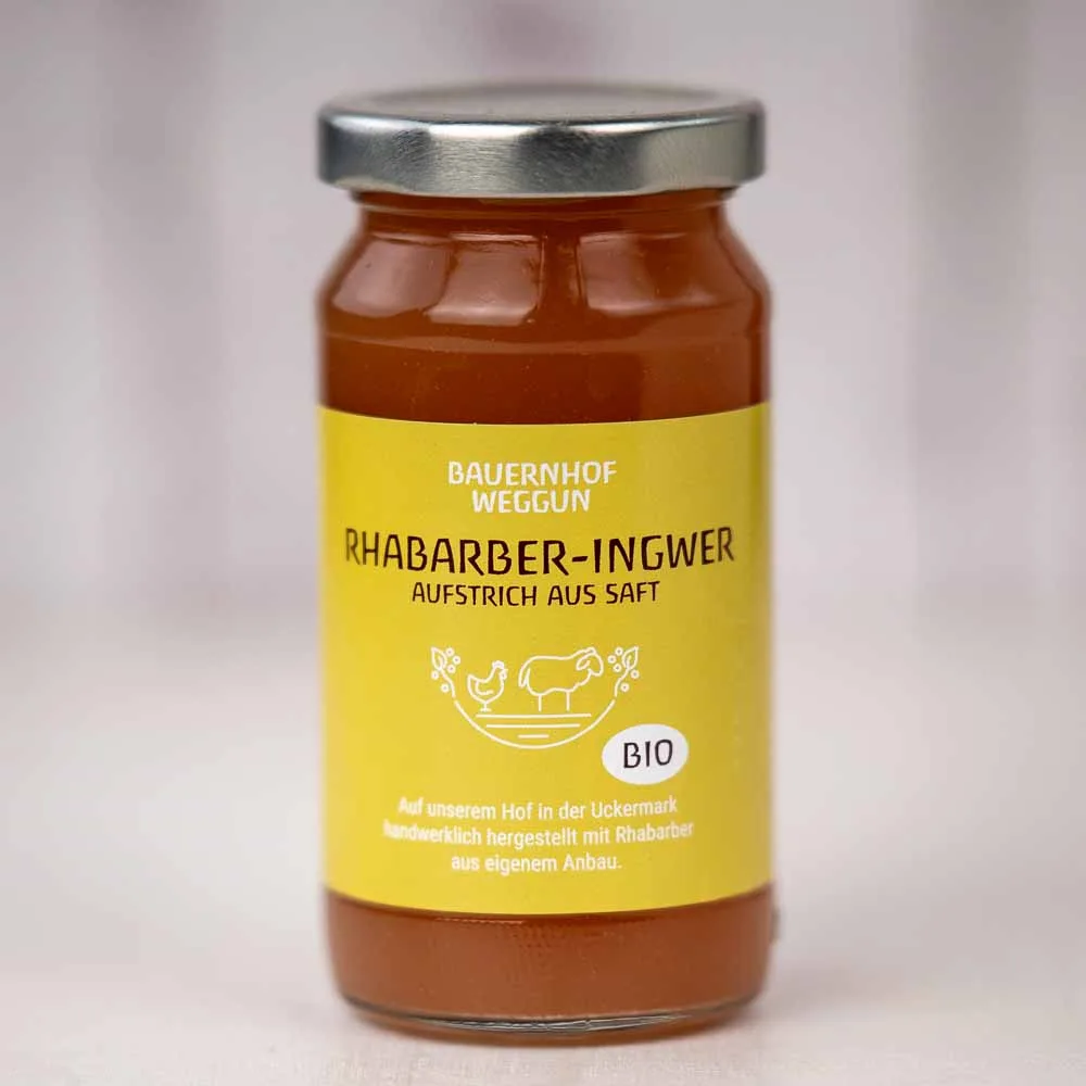 Rhabarber-Ingwer Aufstrich aus Saft